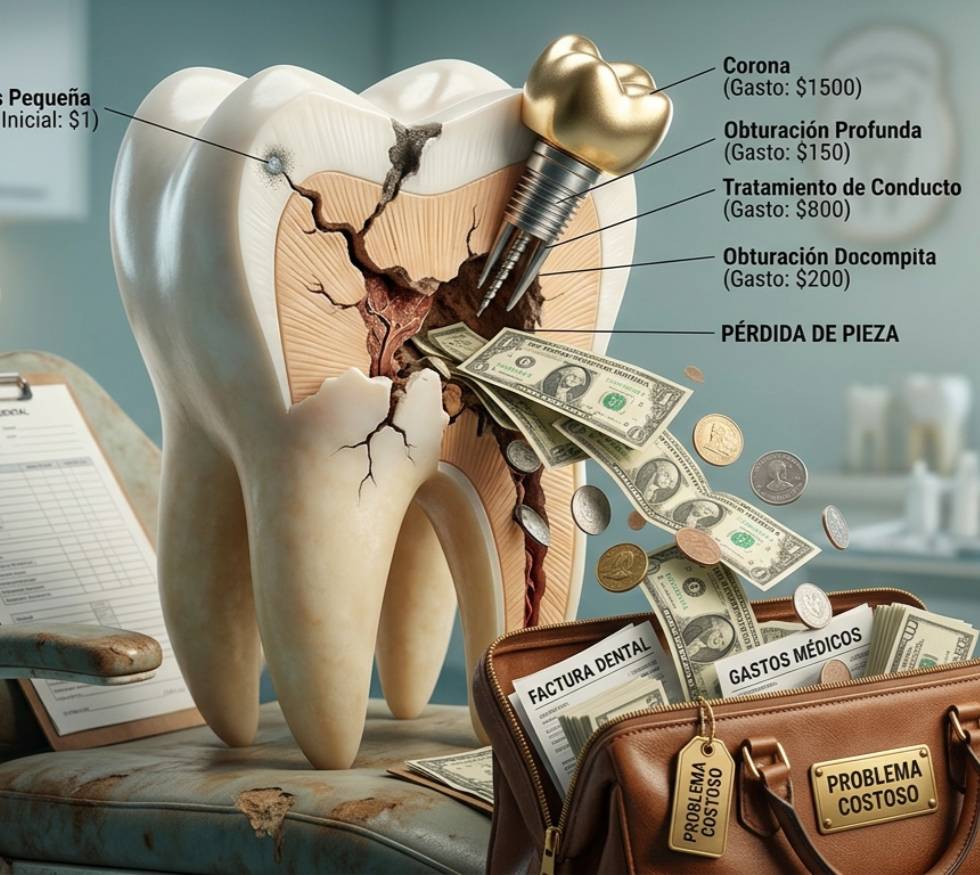 ¿Por qué una caries pequeña puede convertirse en un problema costoso?